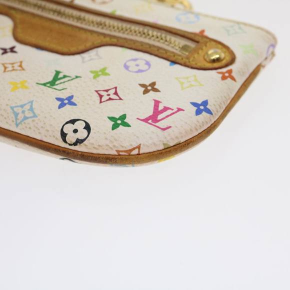 LOUIS VUITTON Monogram Multicolor Pochette MM Pouch White M60028 LV Auth 35181 - Picture 7 of 16